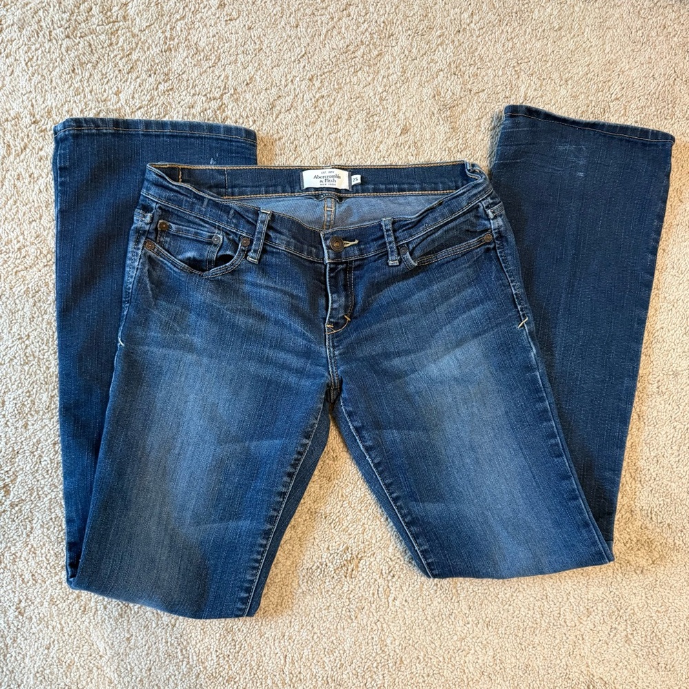 Abercrombie & Fitch Dark Blue Straight Leg Jeans